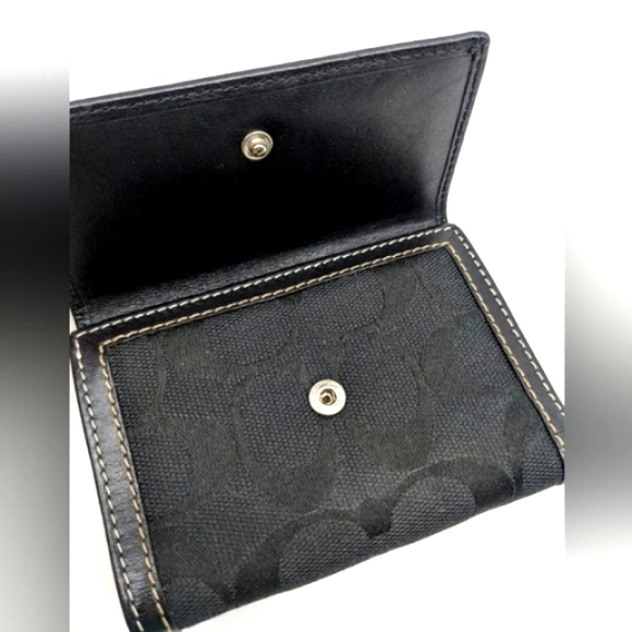 COACH Tri-fold Signature Jacquard Credit Card Wallet NWT - Picture 6 of 10